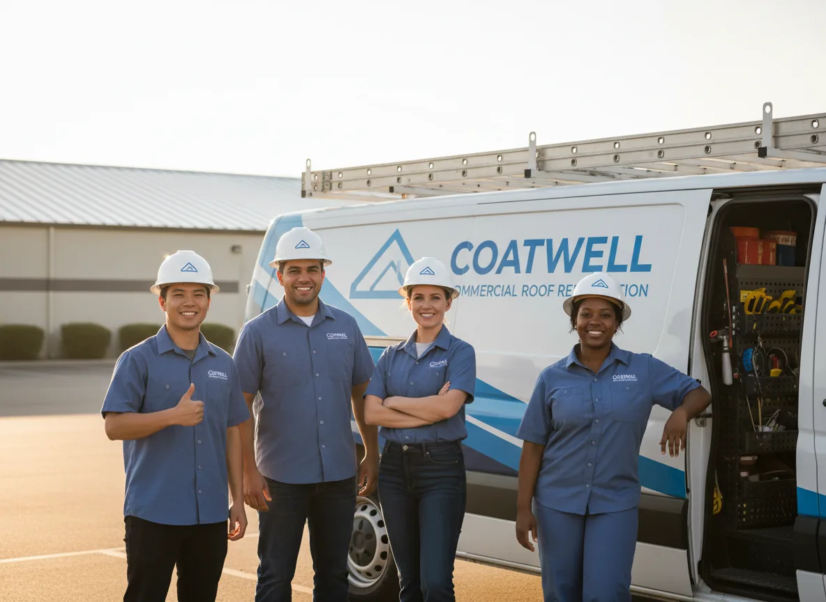 Commercial roof coating company in Bunch, OK