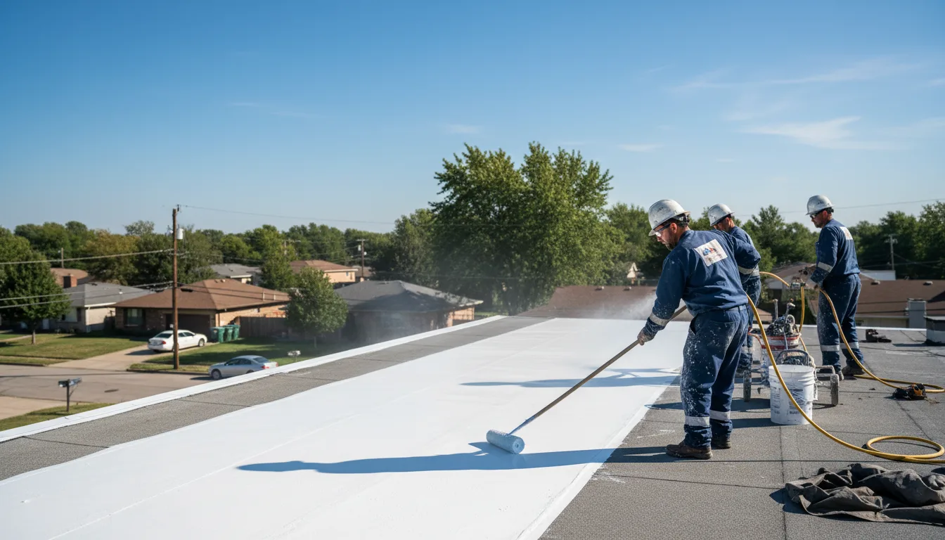 Commercial roof coating in Bunch, OK near me